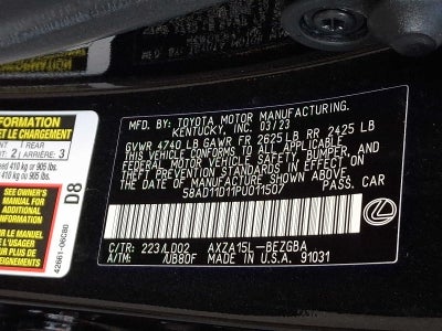 2023 Lexus ES ES 250 AWD