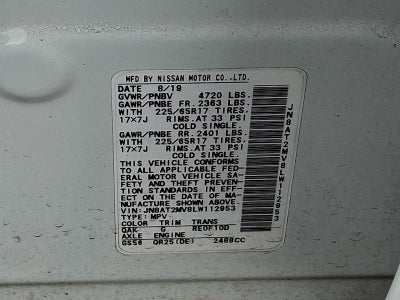 2020 Nissan Rogue AWD SV